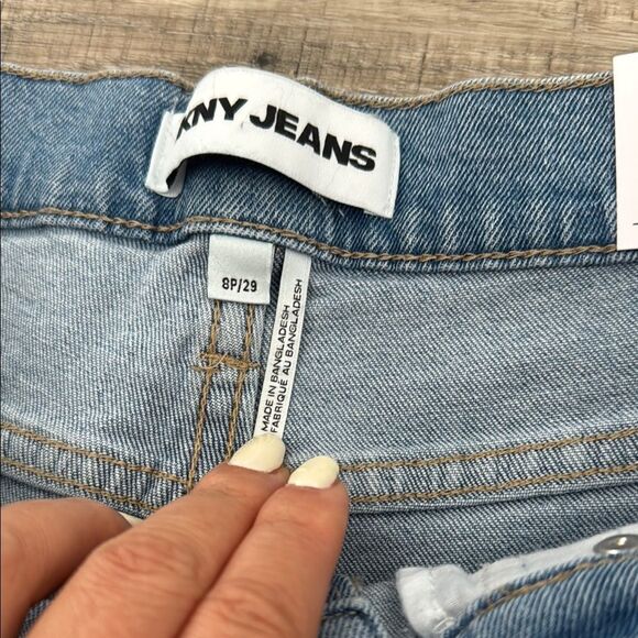DKNY BLUE Cropped Jeans HIGH RISE STRAIGHT SIZE 8P - Picture 3 of 6